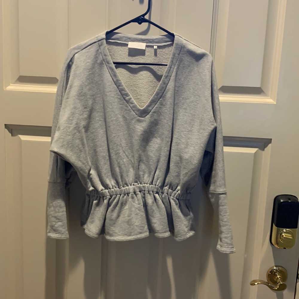 7 For All Mankind peplum sweatshirt size small